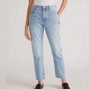 EVERLANE THE CURVY 90’s CHEEKY JEAN IN VINTAGE SUNBLEACHED BLUE NWT SIZE 32